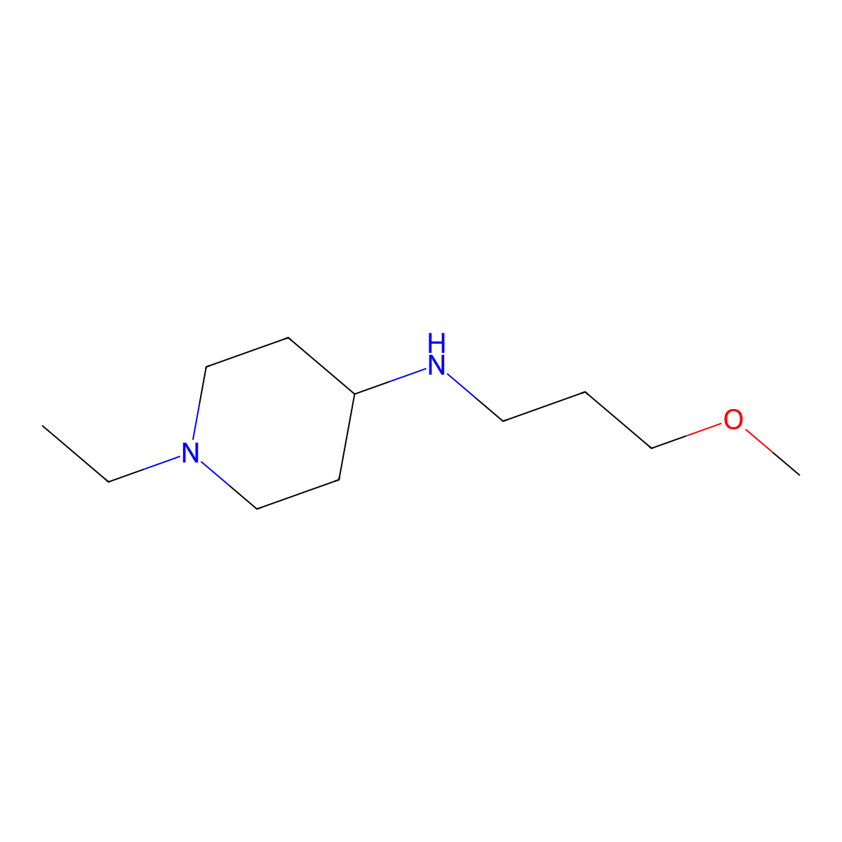 1-ethyl-N-(3-methoxypropyl)piperidin-4-amine molecular structure, CAS 416870-21-8