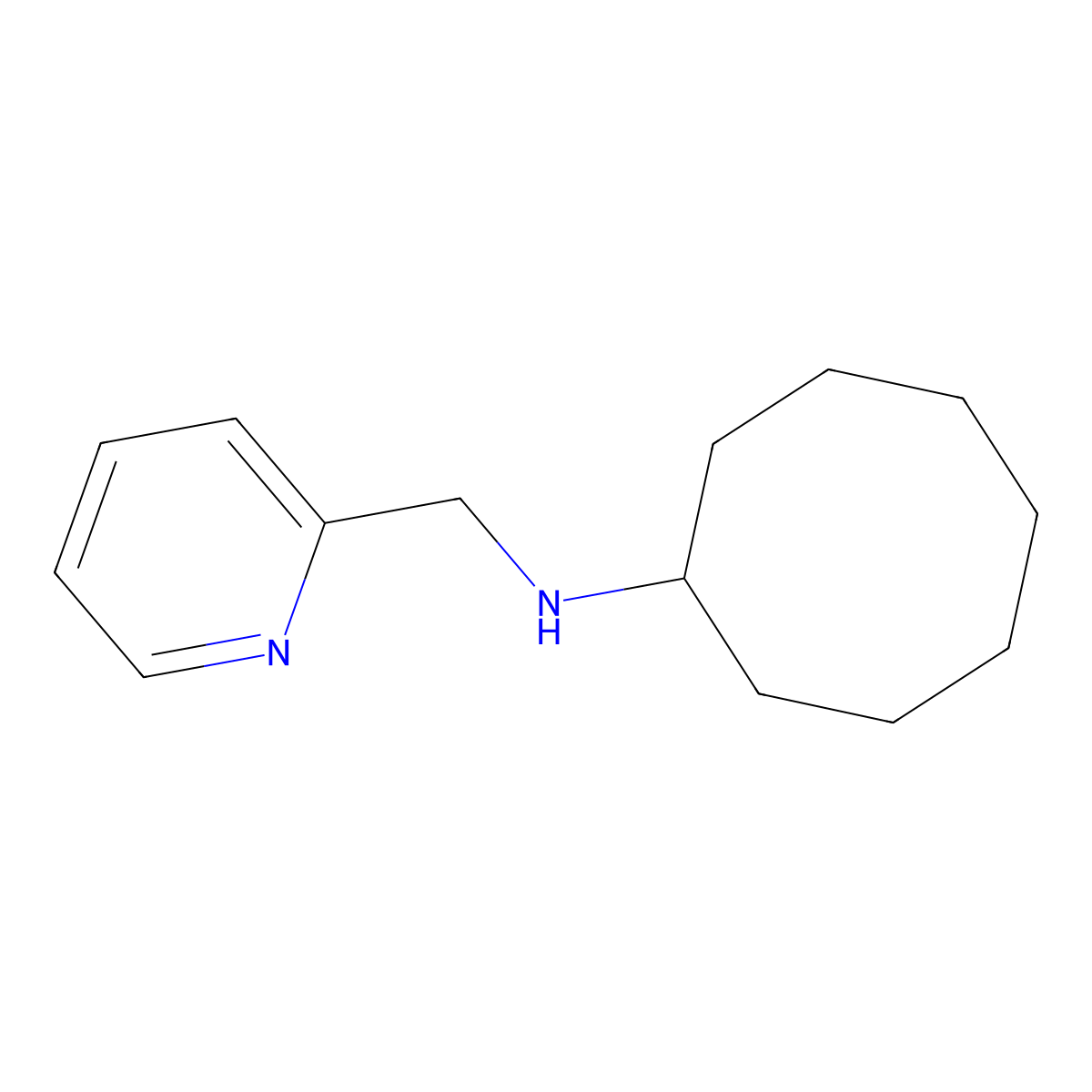 N-(pyridin-2-ylmethyl)cyclooctanamine molecular structure, CAS 416870-27-4