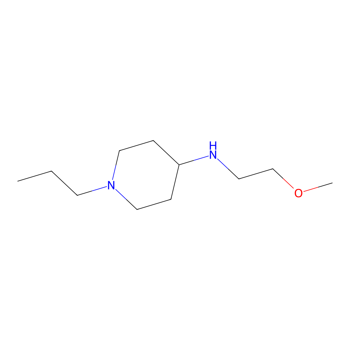 N-(2-methoxyethyl)-1-propylpiperidin-4-amine molecular structure, CAS 416870-59-2
