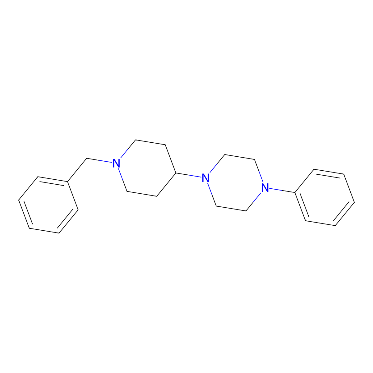 1-(1-Benzylpiperidin-4-yl)-4-phenylpiperazine molecular structure, CAS 416870-81-0