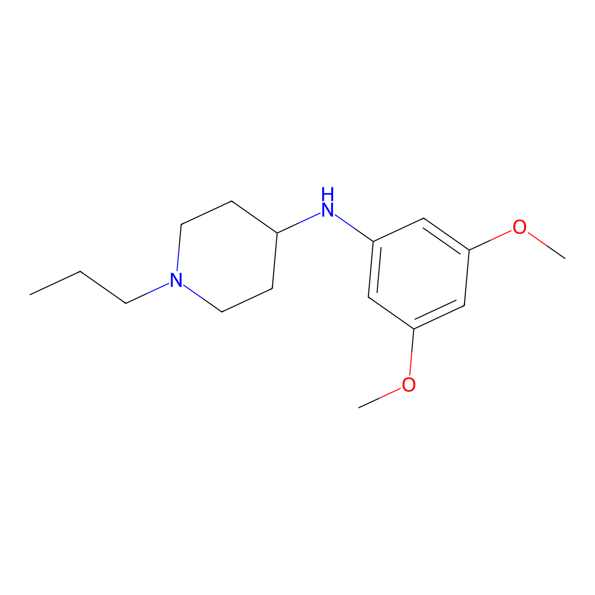 N-(3,5-dimethoxyphenyl)-1-propylpiperidin-4-amine molecular structure, CAS 416871-34-6