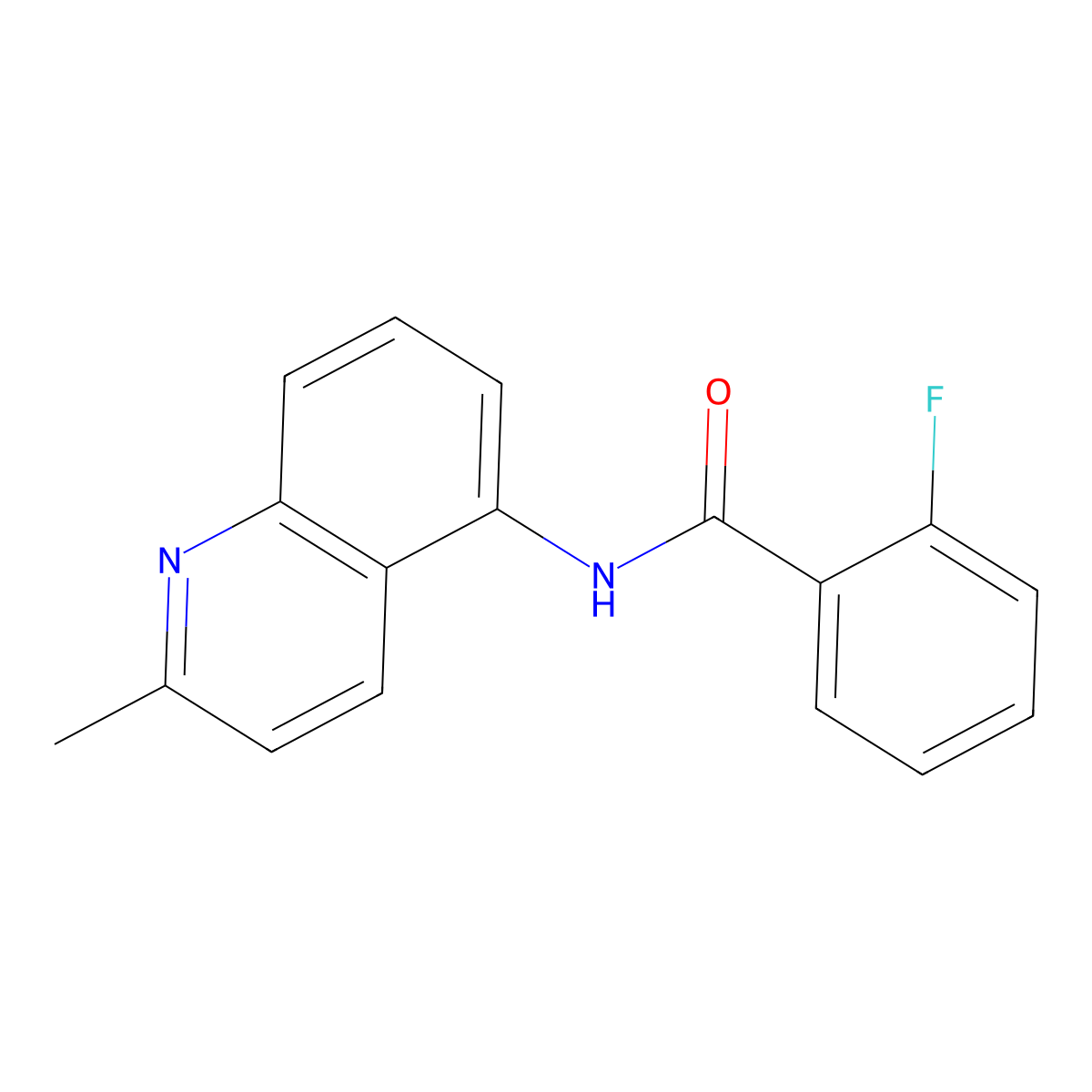 2-fluoro-N-(2-methylquinolin-5-yl)benzamide molecular structure, CAS 416872-14-5