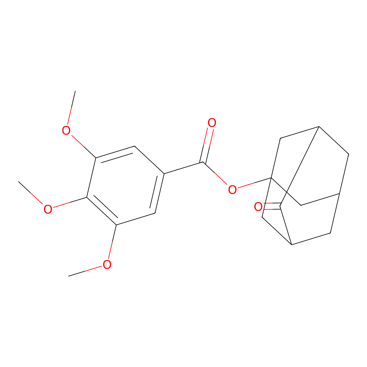 4-Oxoadamantanyl 3,4,5-trimethoxybenzoate molecular structure, CAS 416873-38-6