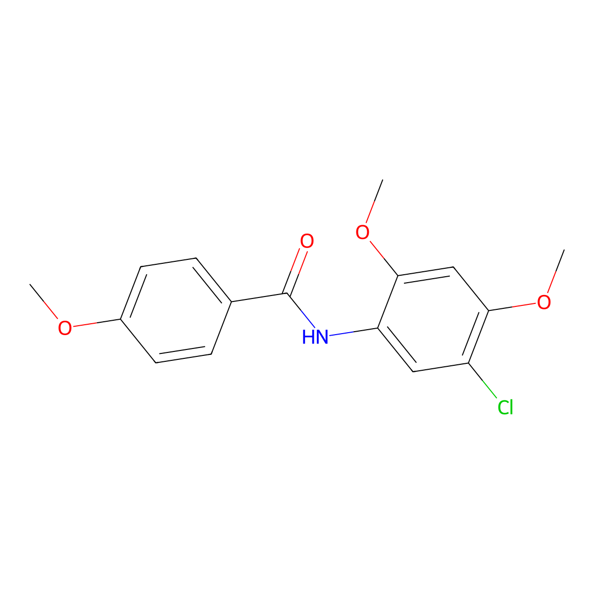 N-(5-chloro-2,4-dimethoxyphenyl)-4-methoxybenzamide molecular structure, CAS 416873-53-5