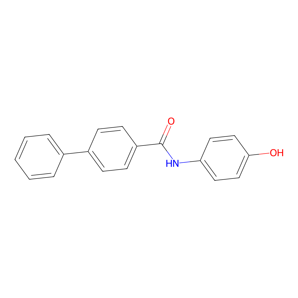 N-(4-hydroxyphenyl)-4-phenylbenzamide molecular structure, CAS 416873-81-9