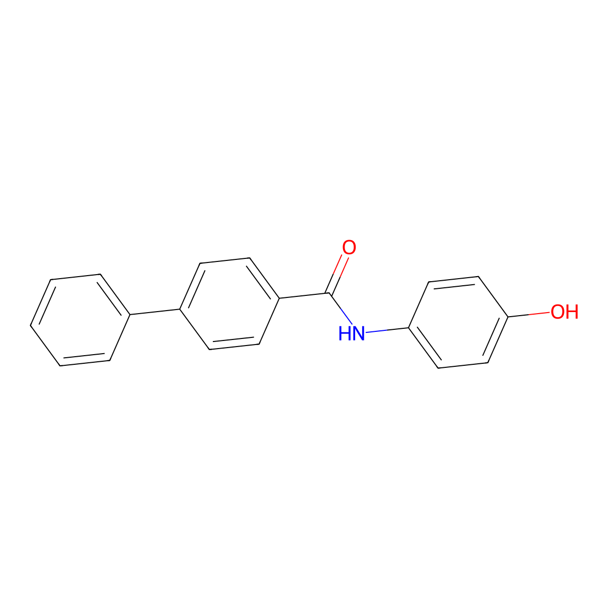 N-(4-hydroxyphenyl)-4-phenylbenzamide molecular structure, CAS 416873-81-9