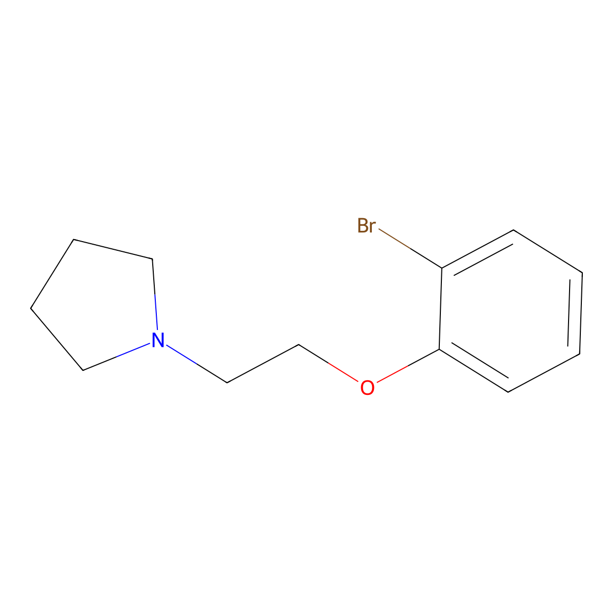 1-[2-(2-Bromophenoxy)ethyl]pyrrolidine molecular structure, CAS 416876-85-2