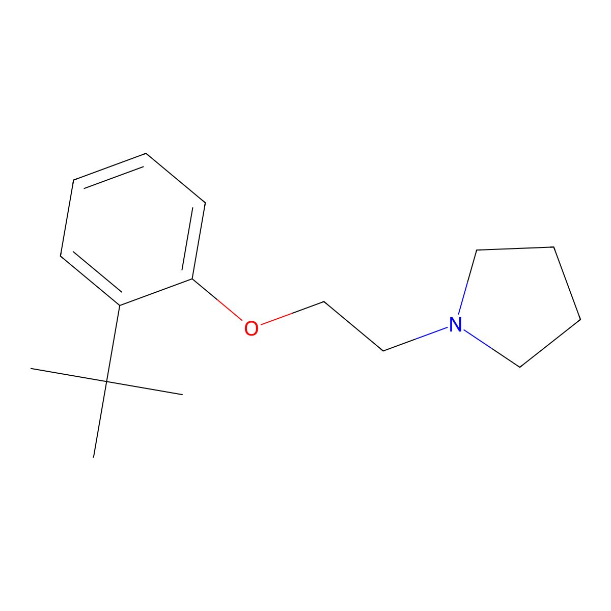 1-[2-(2-Tert-butylphenoxy)ethyl]pyrrolidine molecular structure, CAS 416877-29-7