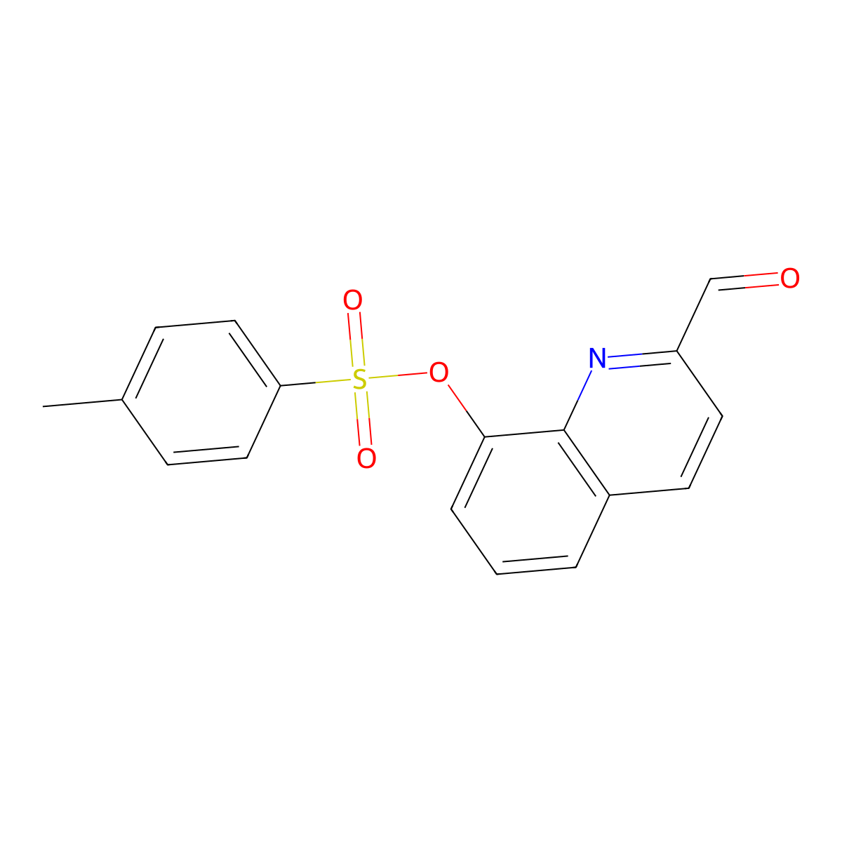 2-Formylquinolin-8-yl 4-methylbenzenesulfonate molecular structure, CAS 416879-19-1