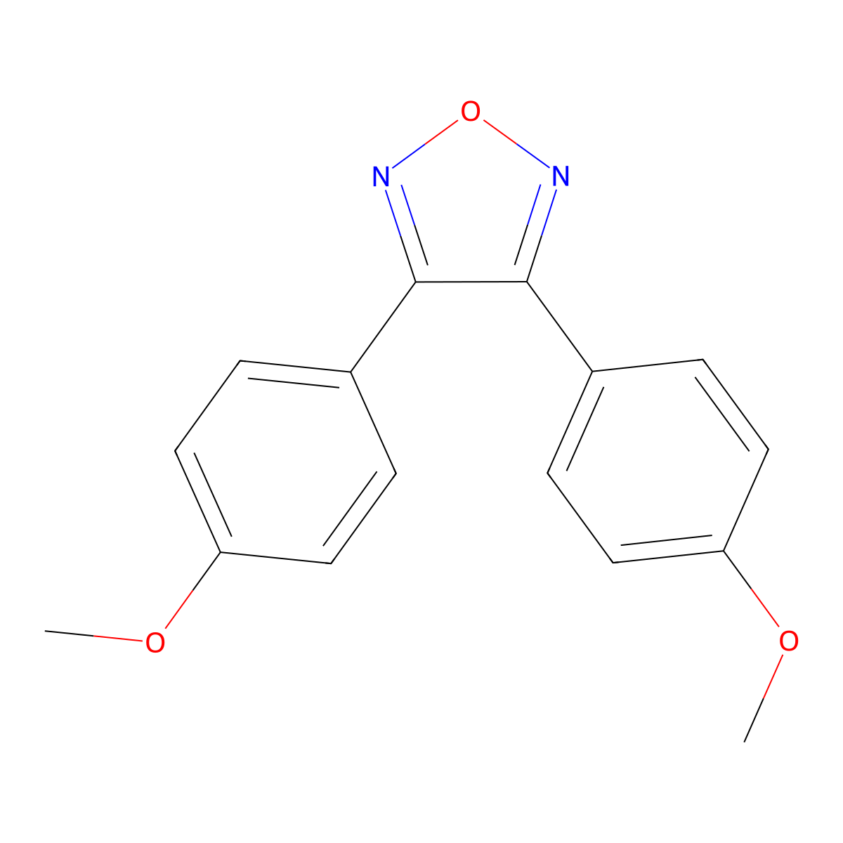 3,4-Bis(4-methoxyphenyl)-1,2,5-oxadiazole molecular structure, CAS 416879-76-0