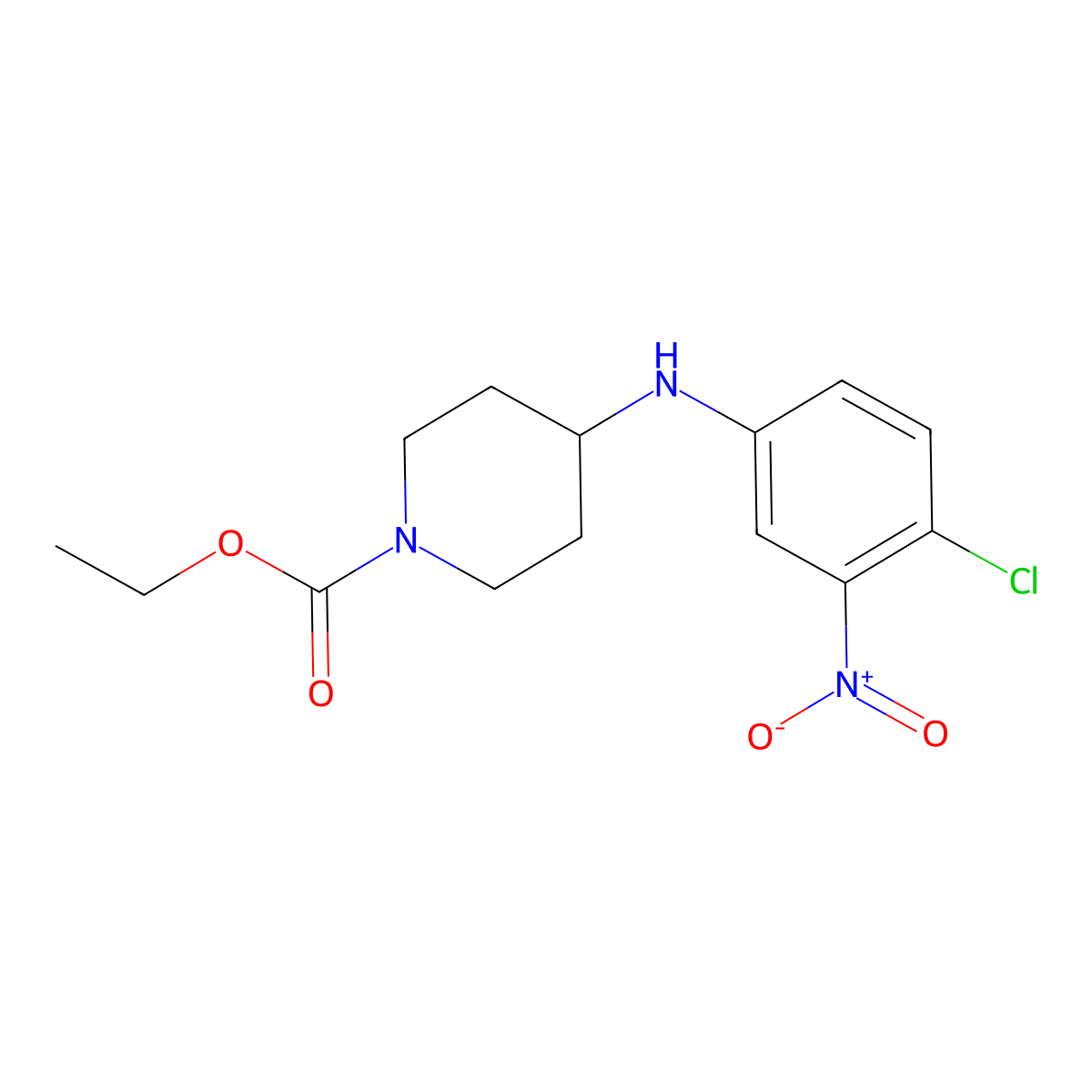 Ethyl 4-[(4-chloro-3-nitrophenyl)amino]-1-piperidinecarboxylate molecular structure, CAS 416880-83-6
