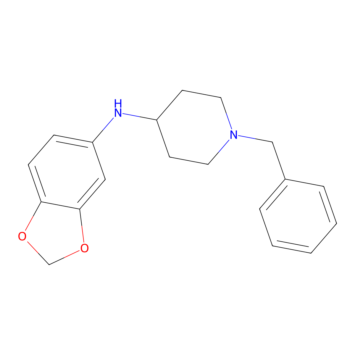N-(Benzo[d][1,3]dioxol-5-yl)-1-benzylpiperidin-4-amine molecular structure, CAS 416881-01-1