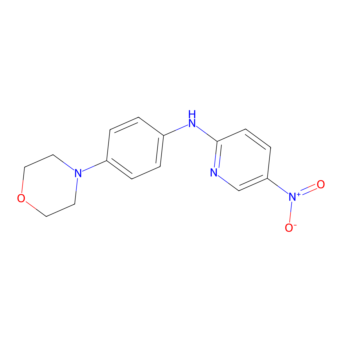 N-(4-morpholin-4-ylphenyl)-5-nitropyridin-2-amine molecular structure, CAS 416884-75-8