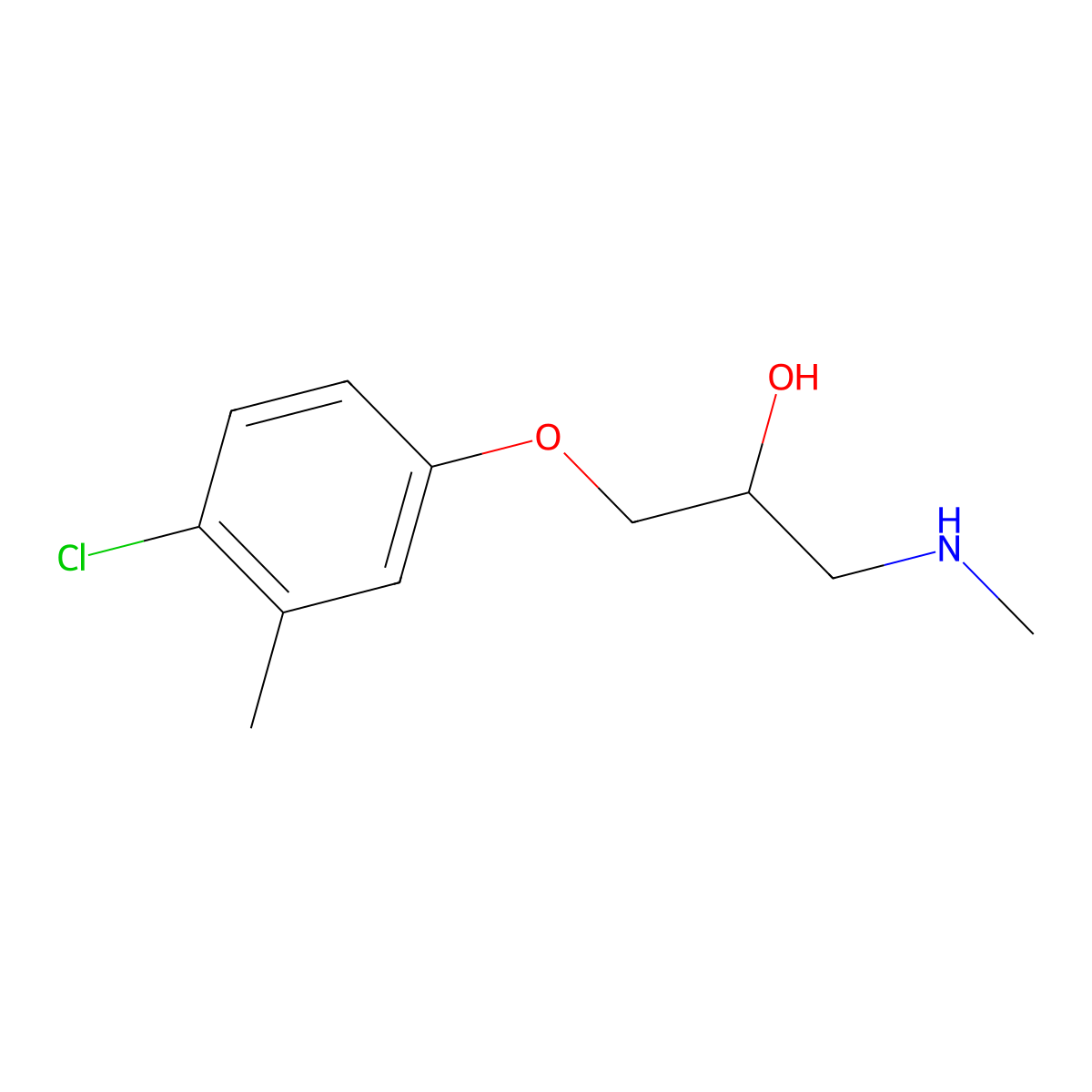 1-(4-Chloro-3-methylphenoxy)-3-(methylamino)propan-2-ol molecular structure, CAS 416885-19-3