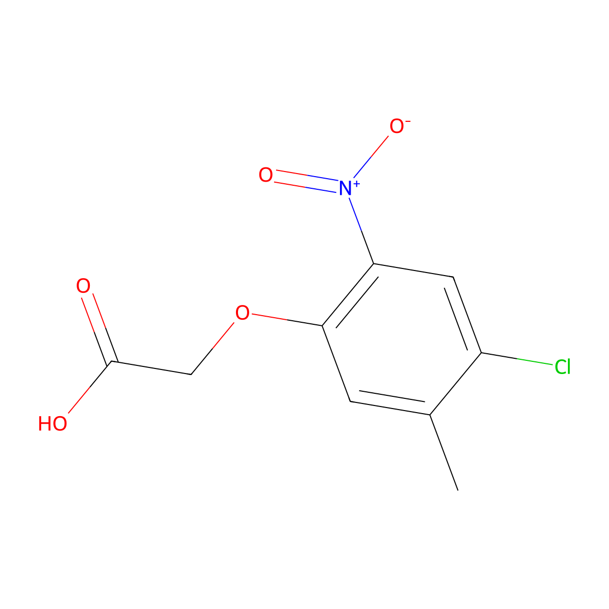 2-(4-Chloro-5-methyl-2-nitrophenoxy)acetic acid molecular structure, CAS 416885-45-5