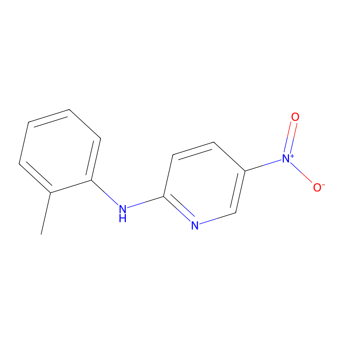 N-(2-methylphenyl)-5-nitropyridin-2-amine molecular structure, CAS 416885-68-2