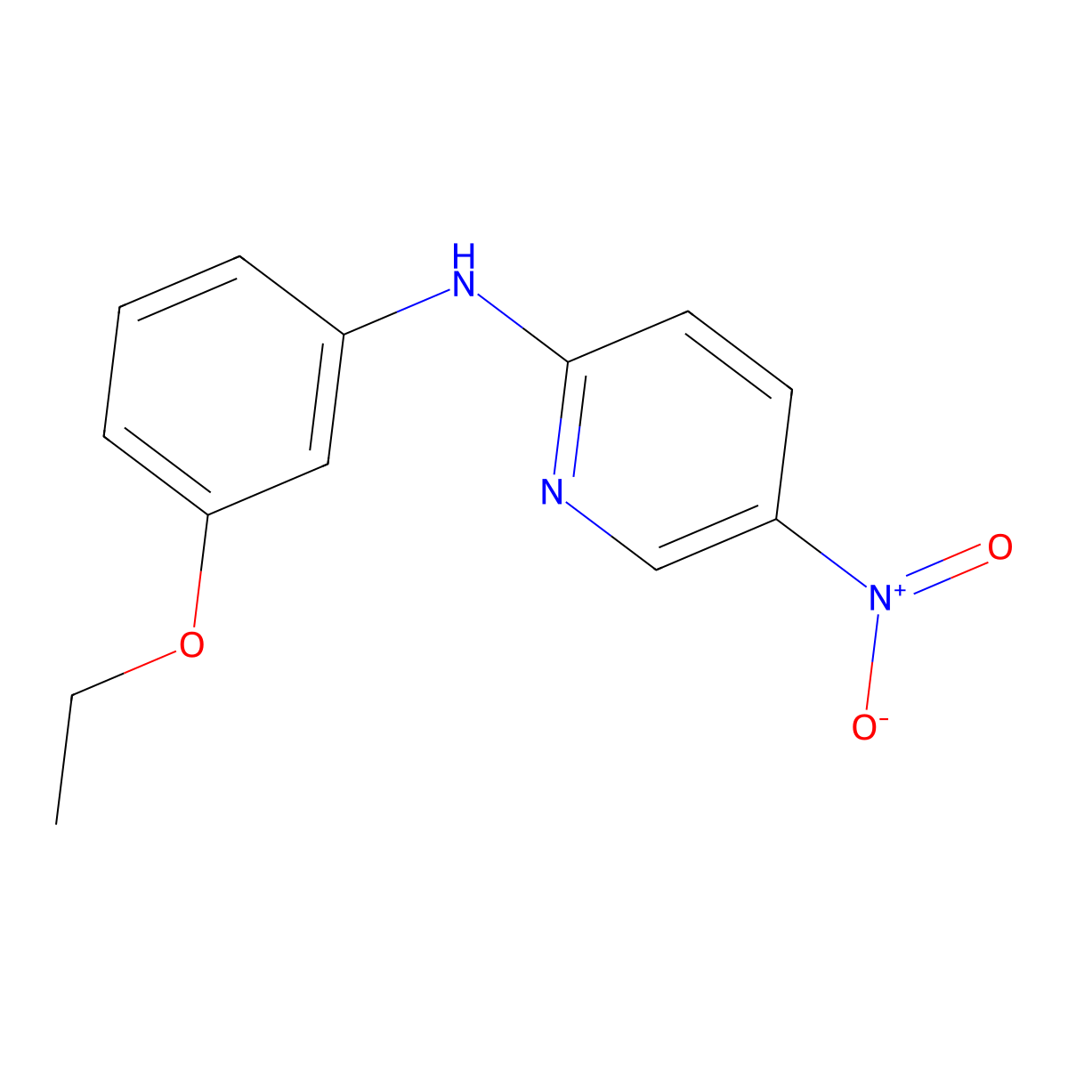 N-(3-ethoxyphenyl)-5-nitropyridin-2-amine molecular structure, CAS 416885-88-6