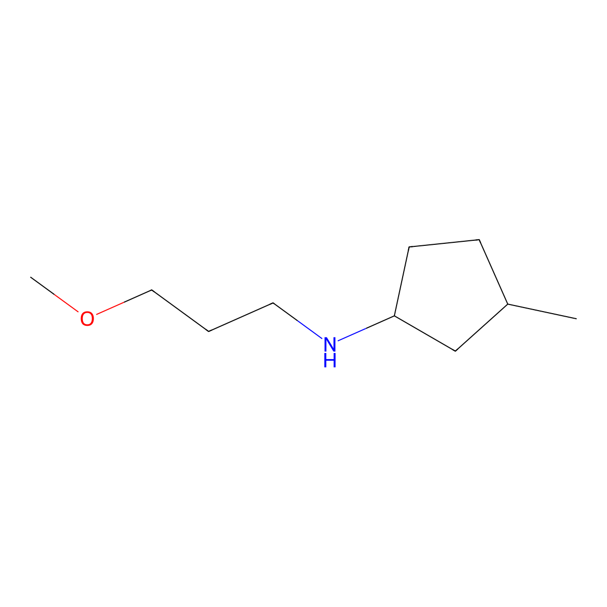 N-(3-methoxypropyl)-3-methylcyclopentan-1-amine molecular structure, CAS 416887-04-2