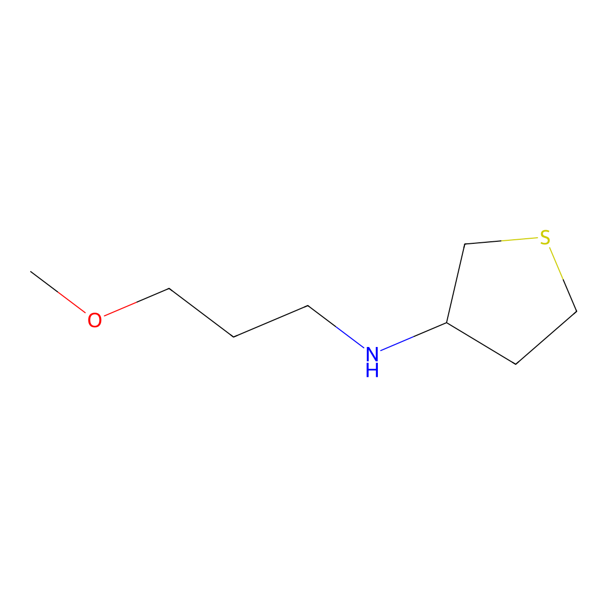 N-(3-Methoxypropyl)tetrahydrothiophen-3-amine molecular structure, CAS 416887-36-0