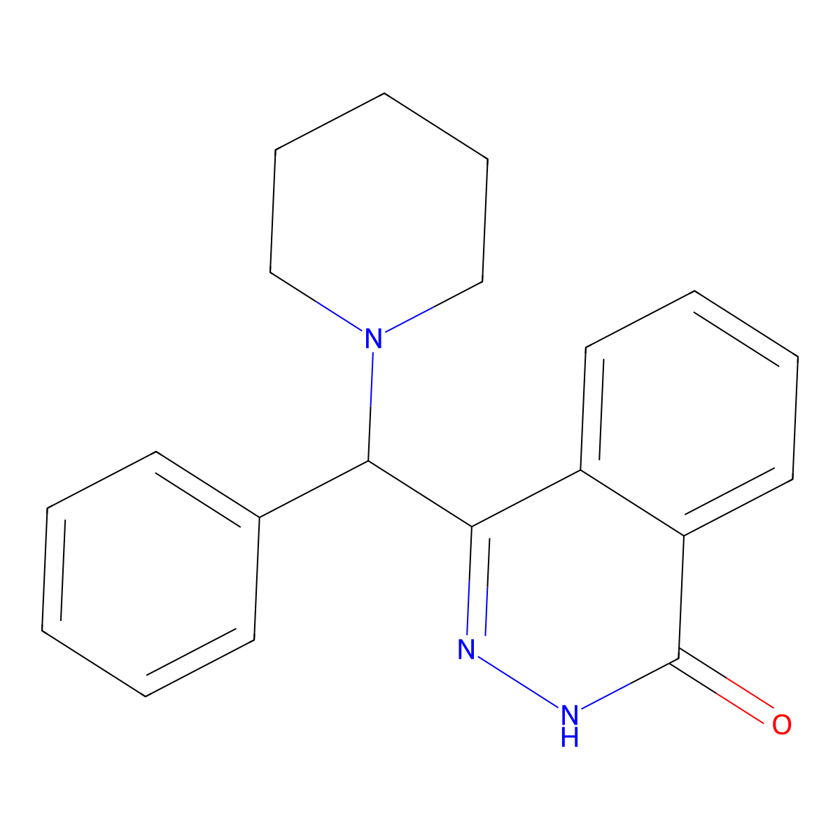 4-[phenyl(piperidin-1-yl)methyl]-2H-phthalazin-1-one molecular structure, CAS 416887-37-1