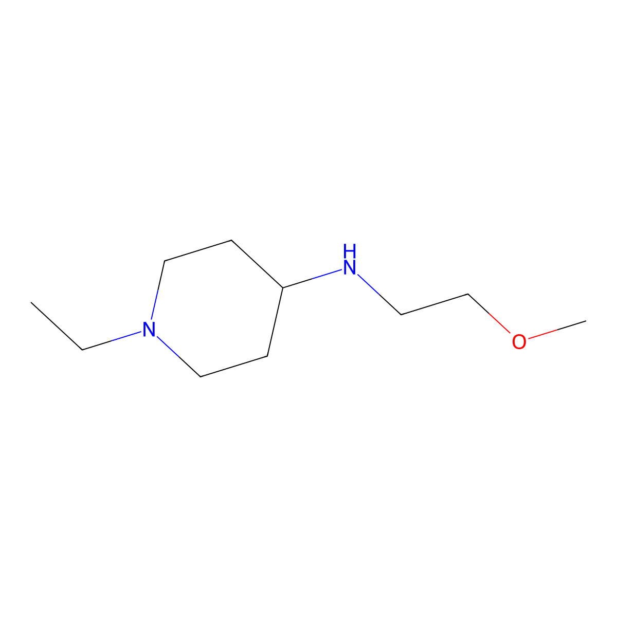 1-ethyl-N-(2-methoxyethyl)piperidin-4-amine molecular structure, CAS 416887-42-8