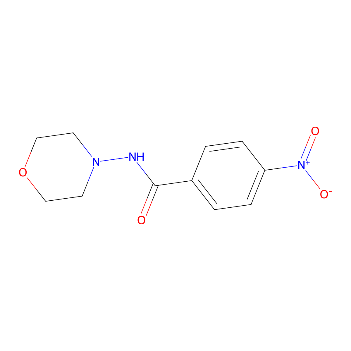 N-morpholin-4-yl-4-nitrobenzamide molecular structure, CAS 416888-41-0