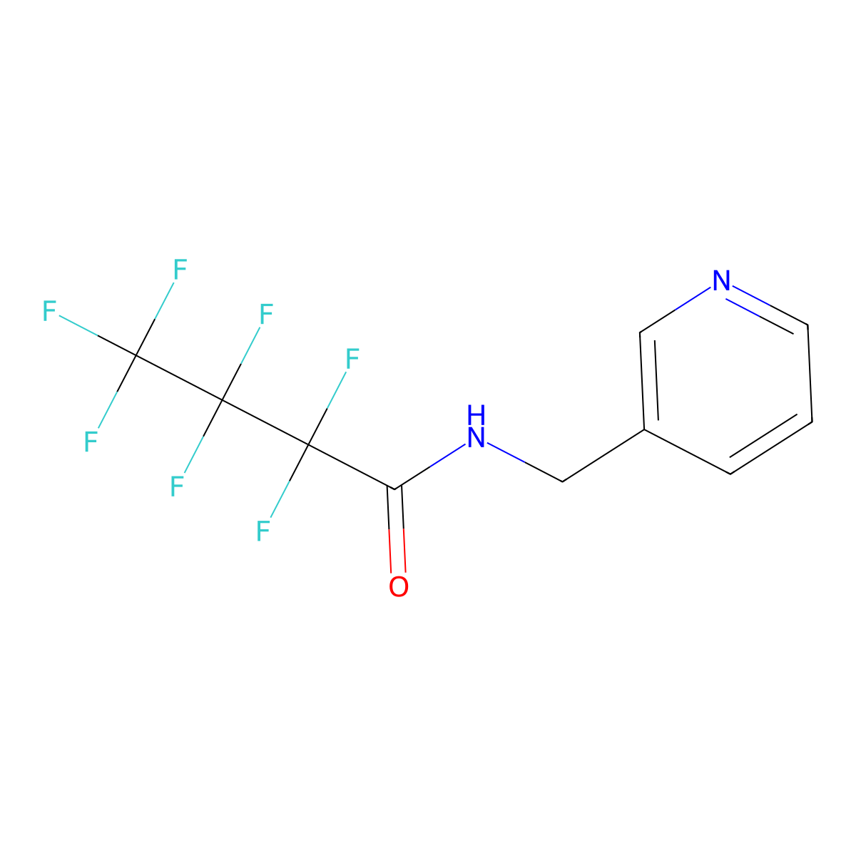 2,2,3,3,4,4,4-heptafluoro-N-(pyridin-3-ylmethyl)butanamide molecular structure, CAS 416888-50-1