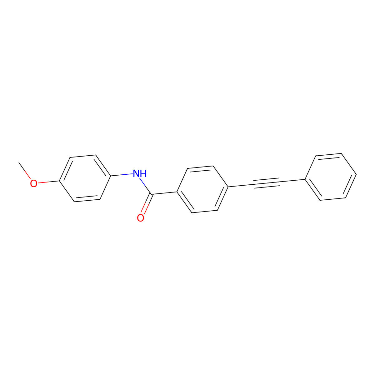 N-(4-methoxyphenyl)-4-(phenylethynyl)benzamide molecular structure, CAS 416889-07-1