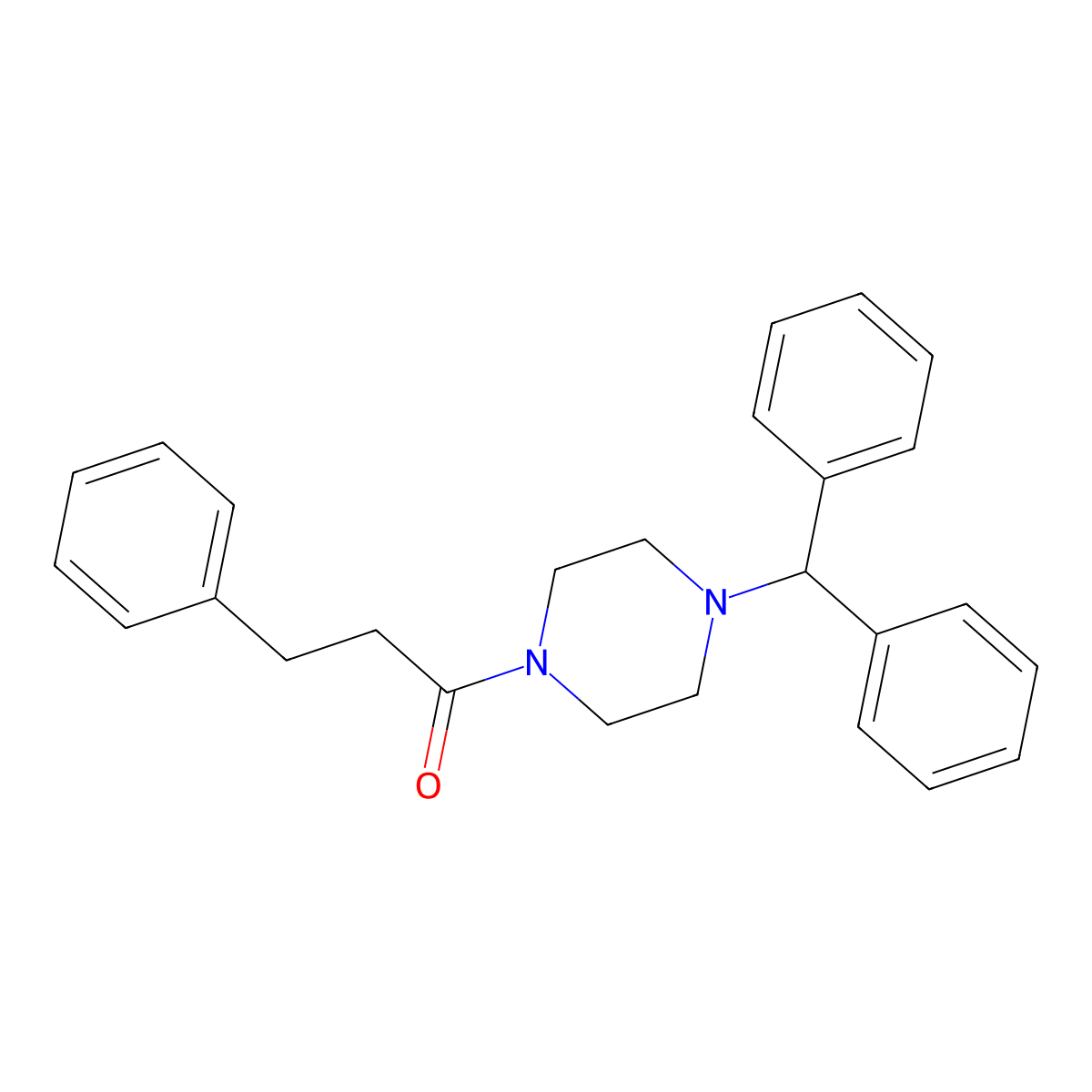 1-(4-Benzhydrylpiperazin-1-yl)-3-phenylpropan-1-one molecular structure, CAS 416889-08-2