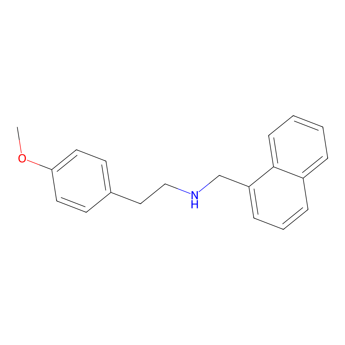2-(4-methoxyphenyl)-N-(naphthalen-1-ylmethyl)ethanamine molecular structure, CAS 416889-35-5