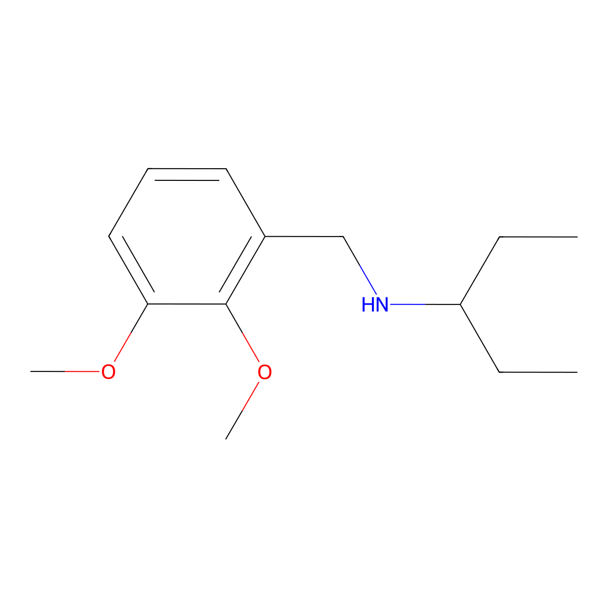 N-(2,3-dimethoxybenzyl)pentan-3-amine molecular structure, CAS 416889-37-7