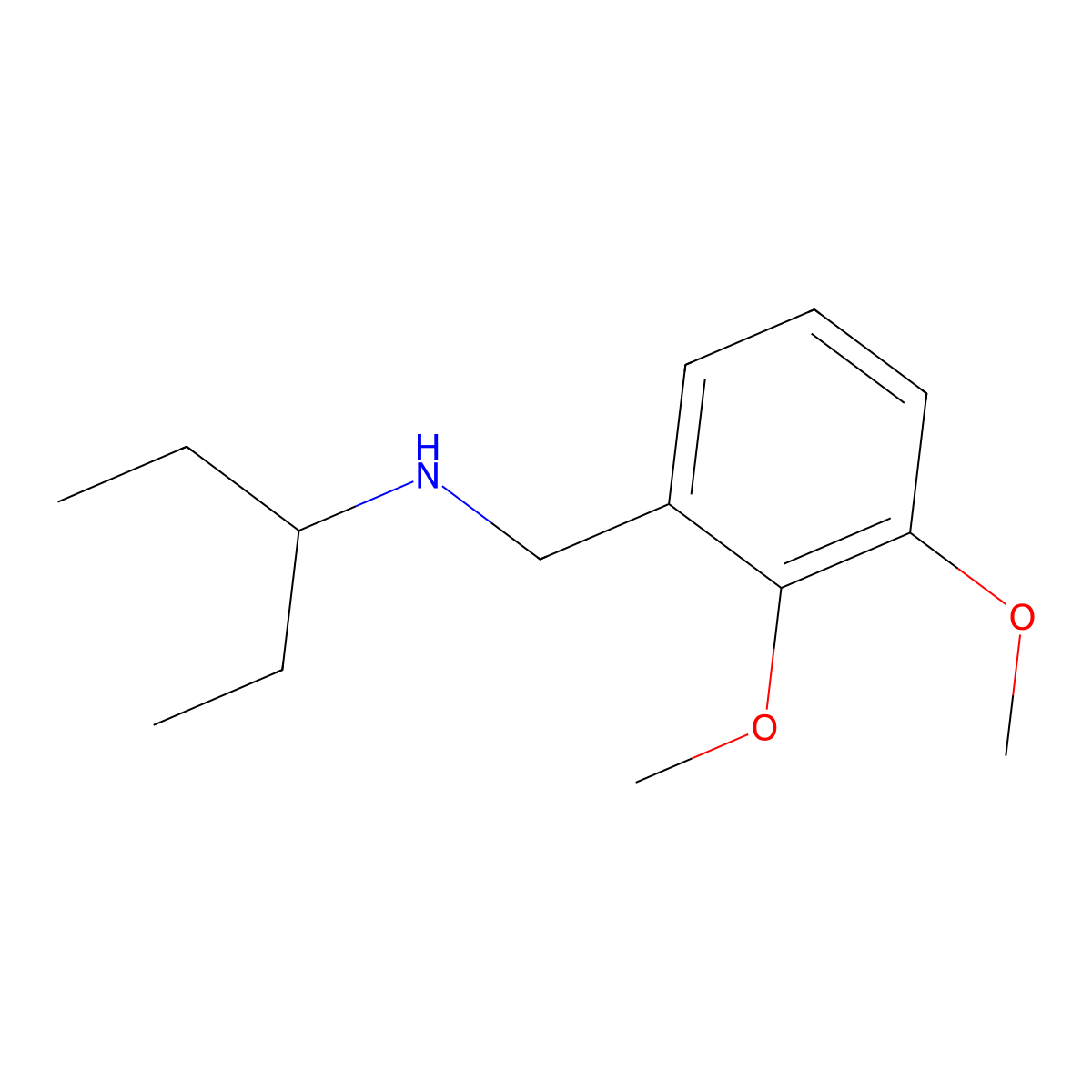 N-(2,3-dimethoxybenzyl)pentan-3-amine molecular structure, CAS 416889-37-7
