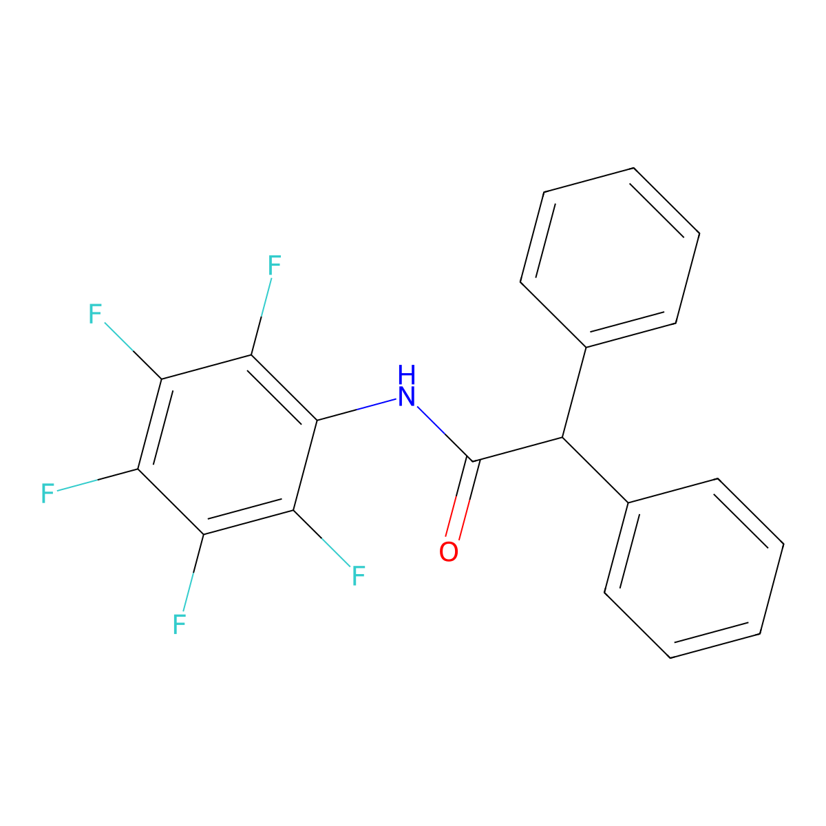 N-(2,3,4,5,6-pentafluorophenyl)-2,2-diphenylacetamide molecular structure, CAS 416889-38-8