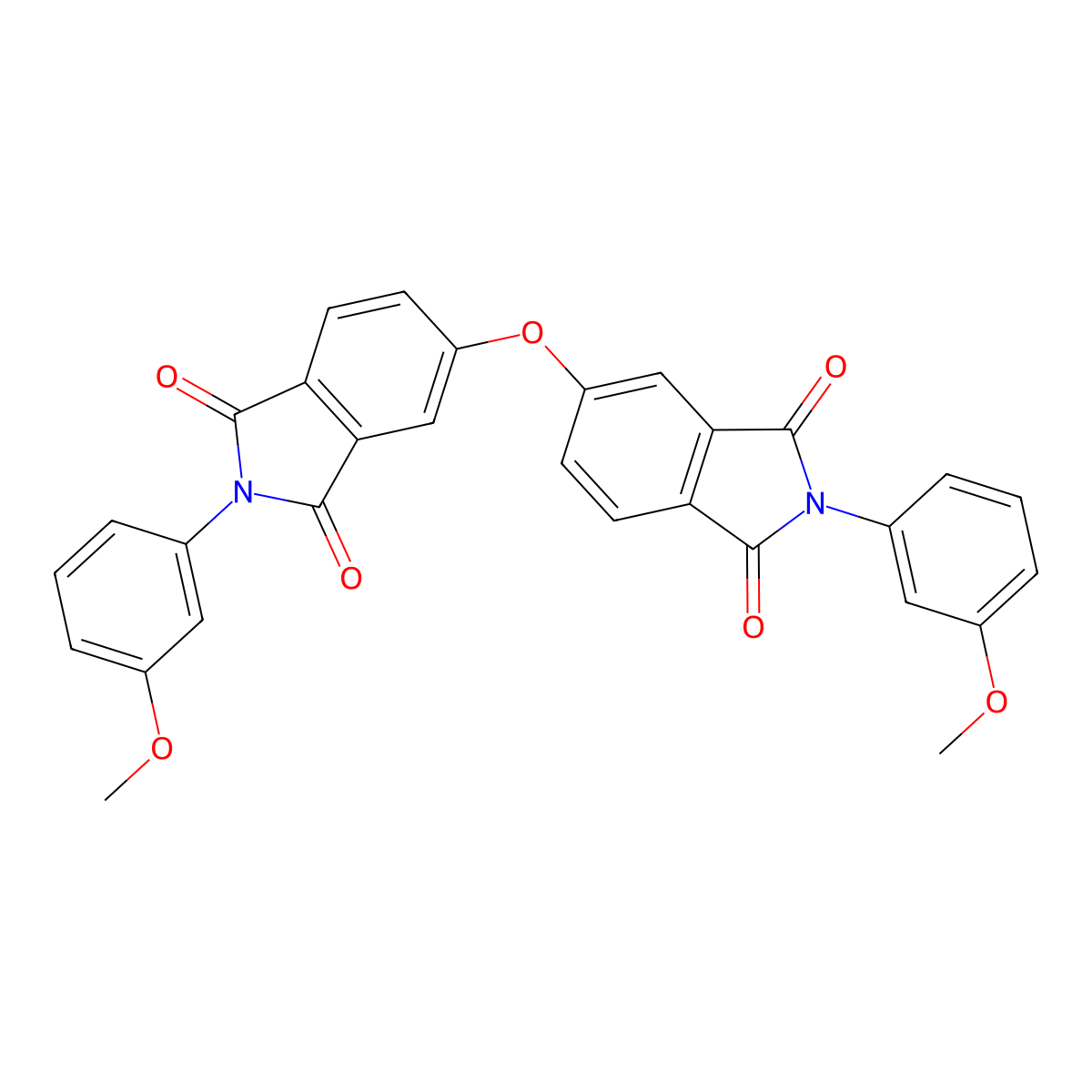 2-(3-Methoxyphenyl)-5-[2-(3-methoxyphenyl)-1,3-dioxoisoindol-5-yl]oxyisoindole-1,3-dione molecular structure, CAS 416889-76-4