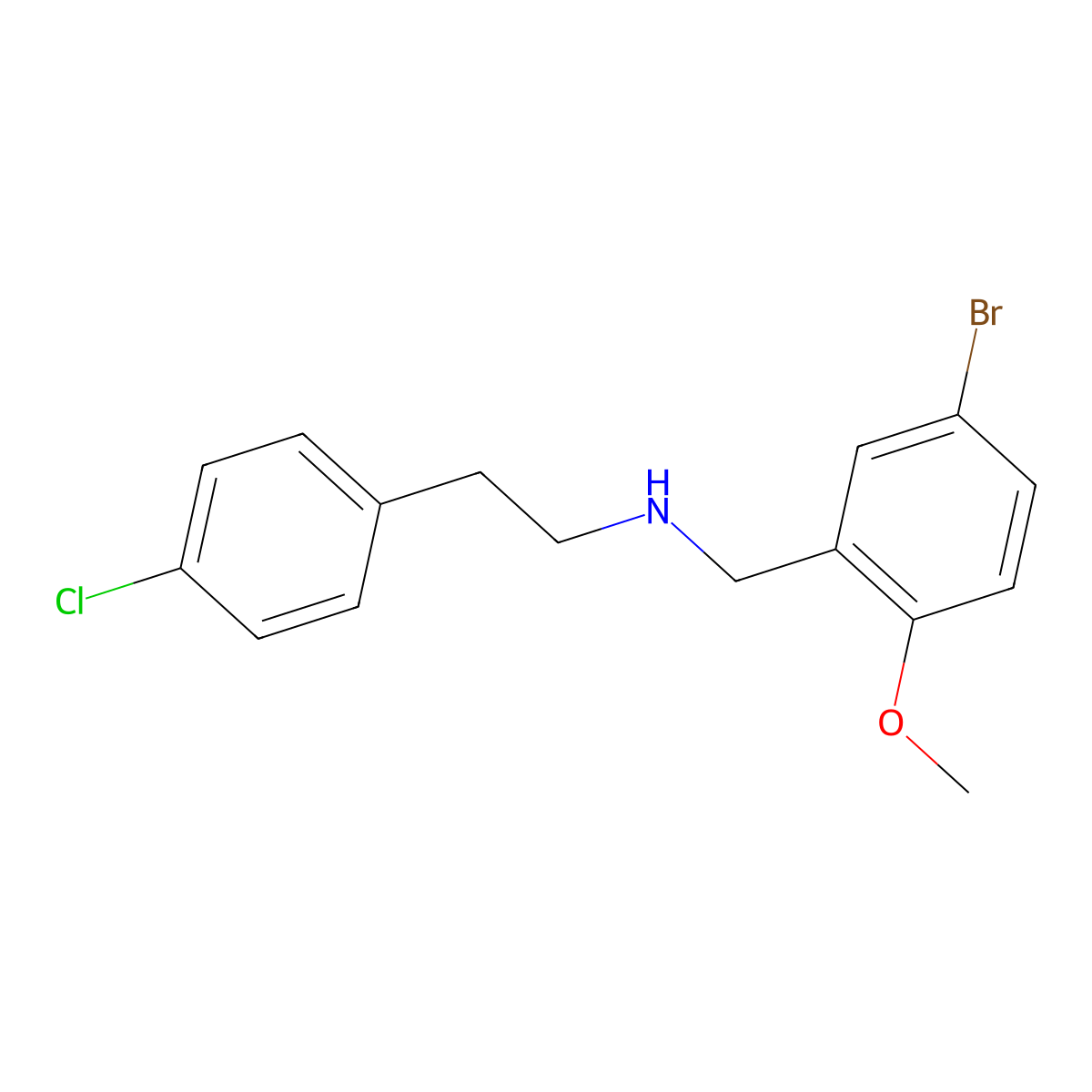(5-Bromo-2-methoxybenzyl)[2-(4-chlorophenyl)ethyl]amine molecular structure, CAS 416890-08-9