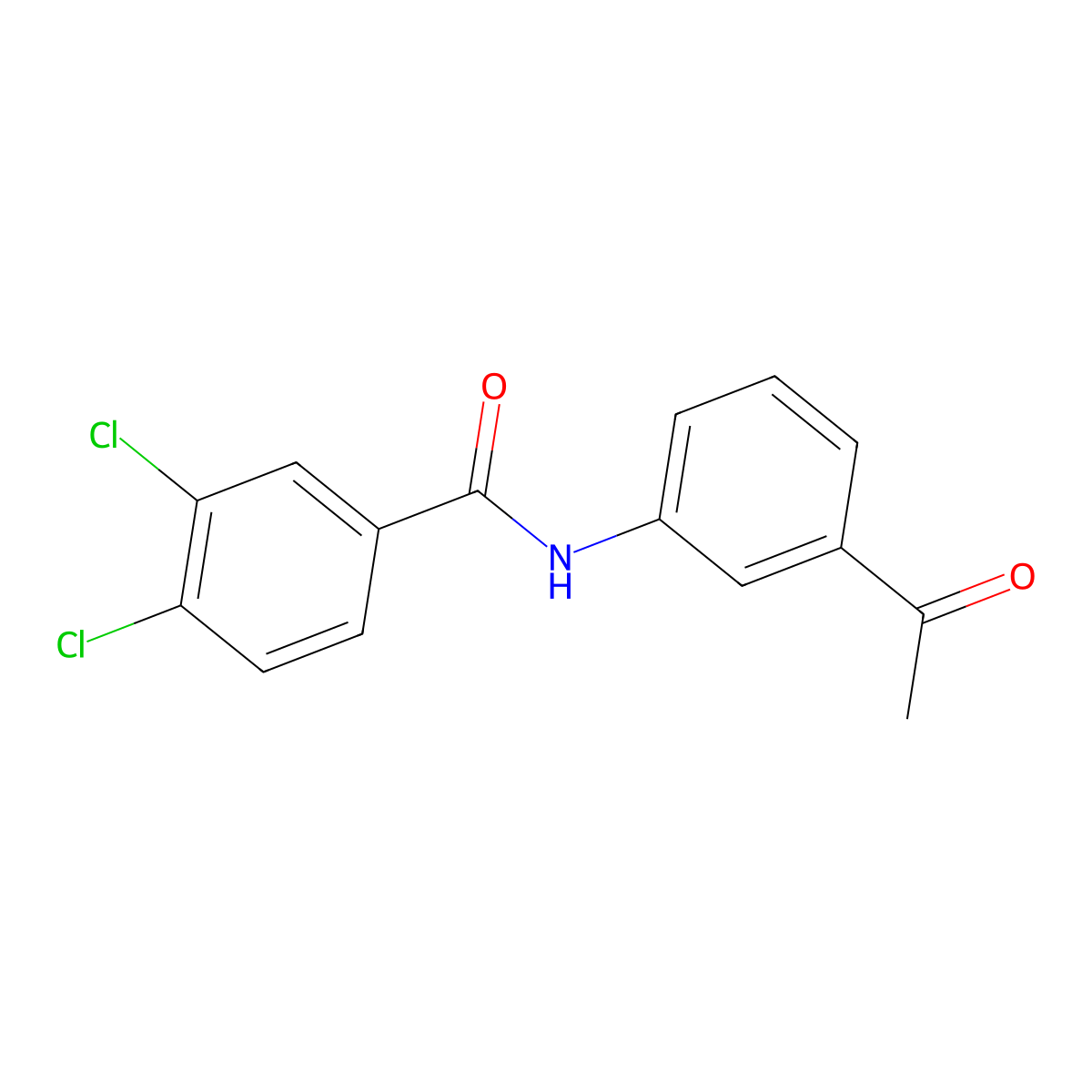 N-(3-acetylphenyl)-3,4-dichlorobenzamide molecular structure, CAS 416890-15-8