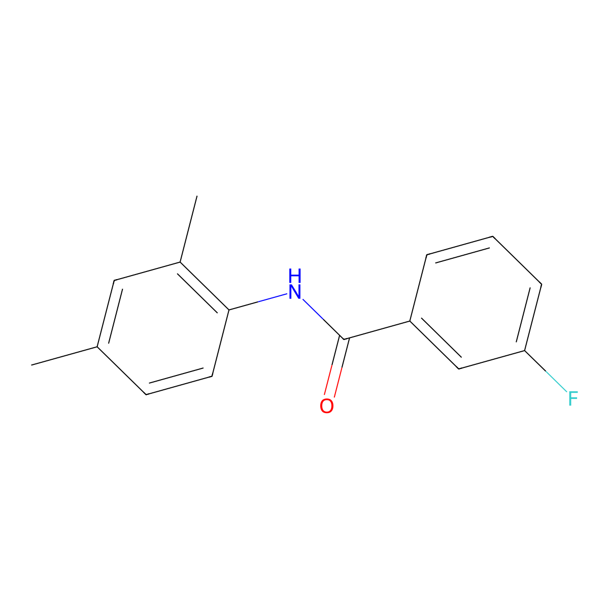 N-(2,4-dimethylphenyl)-3-fluorobenzamide molecular structure, CAS 416890-16-9