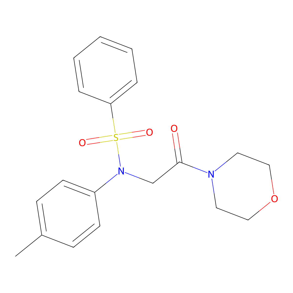 N-(4-methylphenyl)-N-(2-morpholin-4-yl-2-oxoethyl)benzenesulfonamide molecular structure, CAS 416890-41-0
