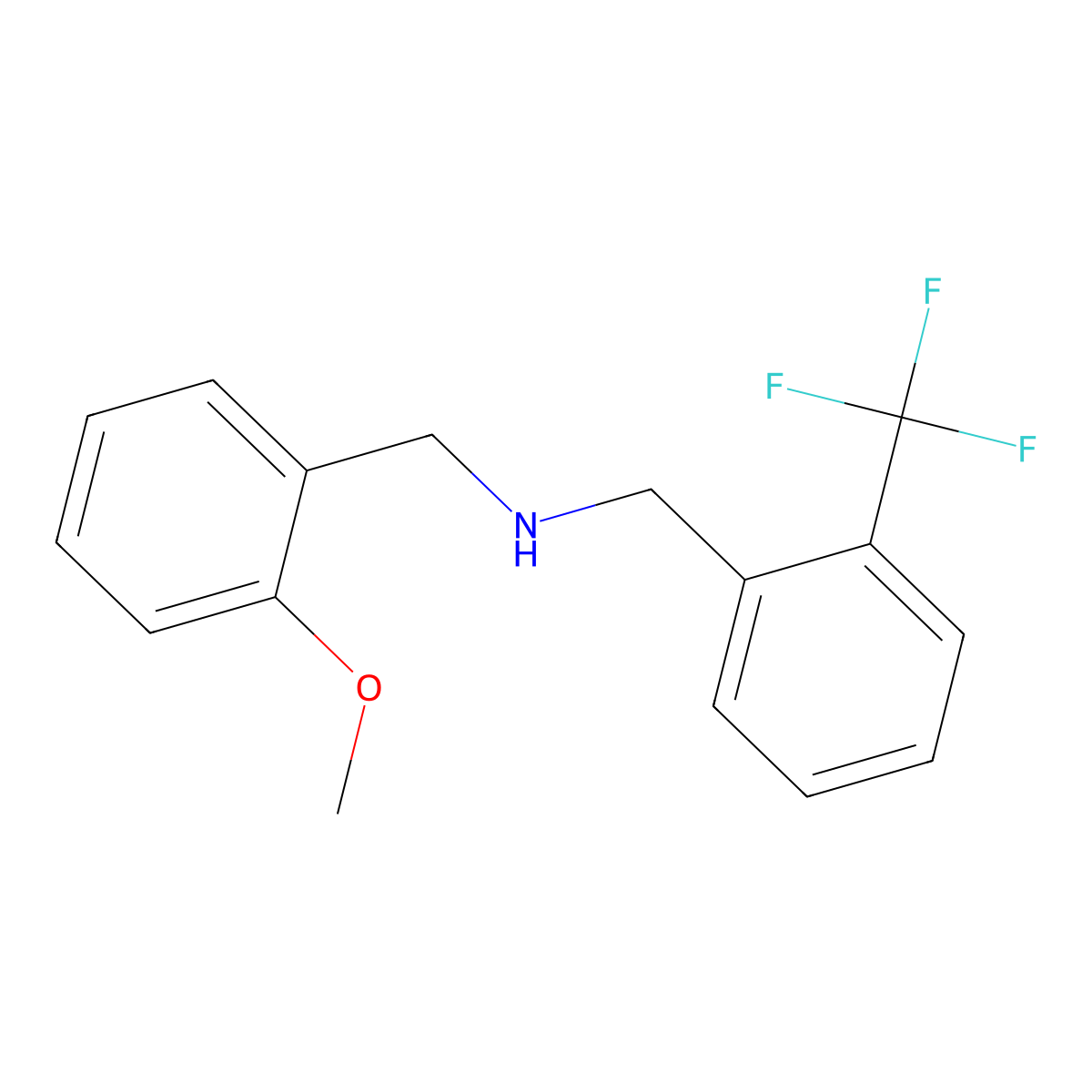(2-Methoxybenzyl)[2-(trifluoromethyl)benzyl]amine molecular structure, CAS 416890-50-1