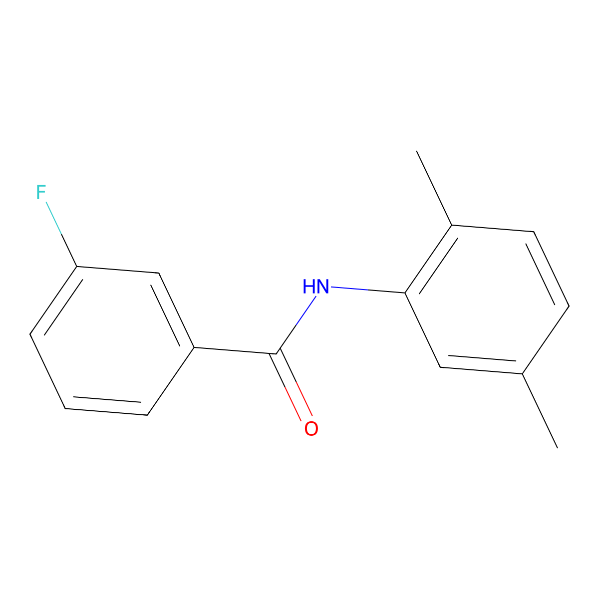 N-(2,5-dimethylphenyl)-3-fluorobenzamide molecular structure, CAS 416891-11-7