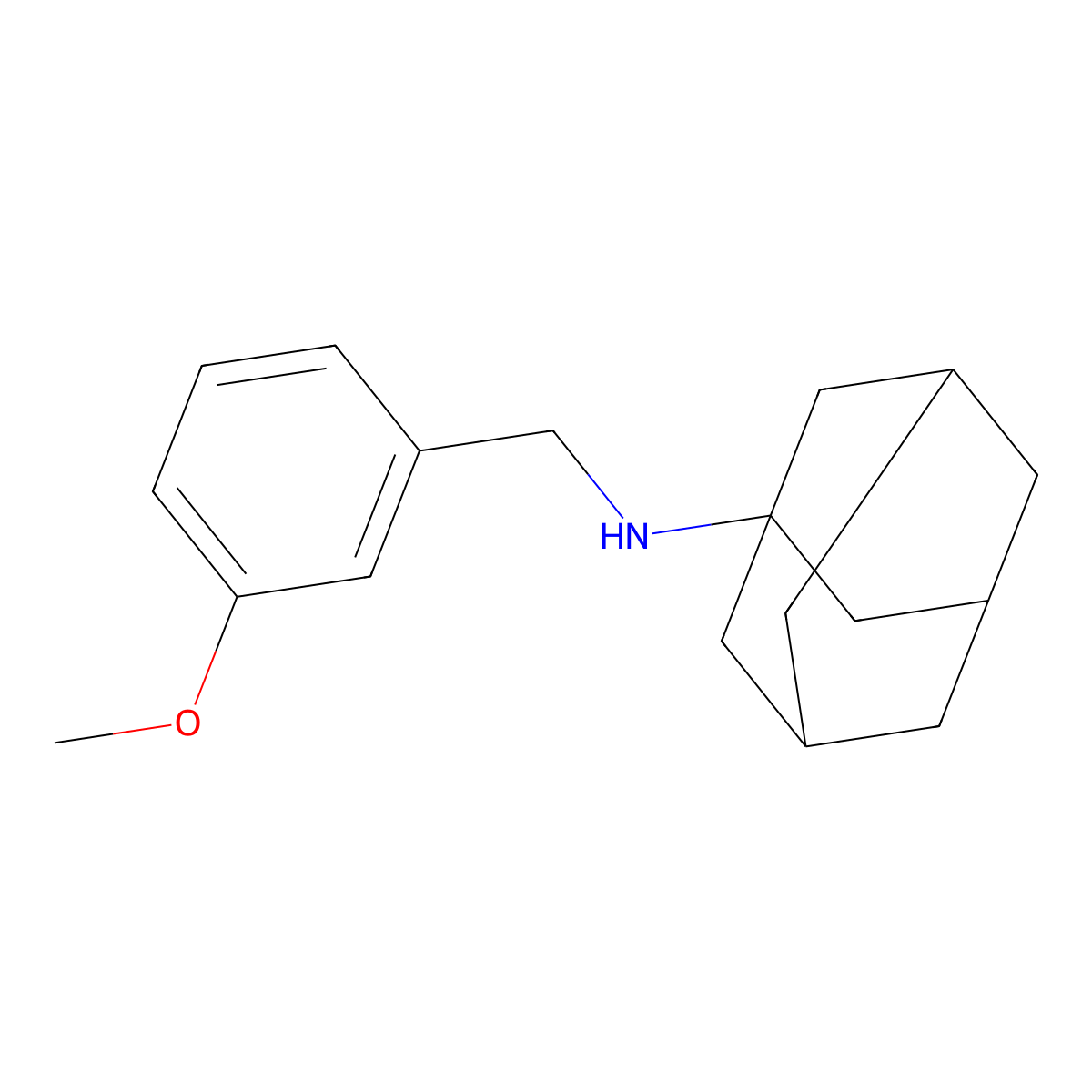 N-(3-methoxybenzyl)adamantan-1-amine molecular structure, CAS 416891-29-7