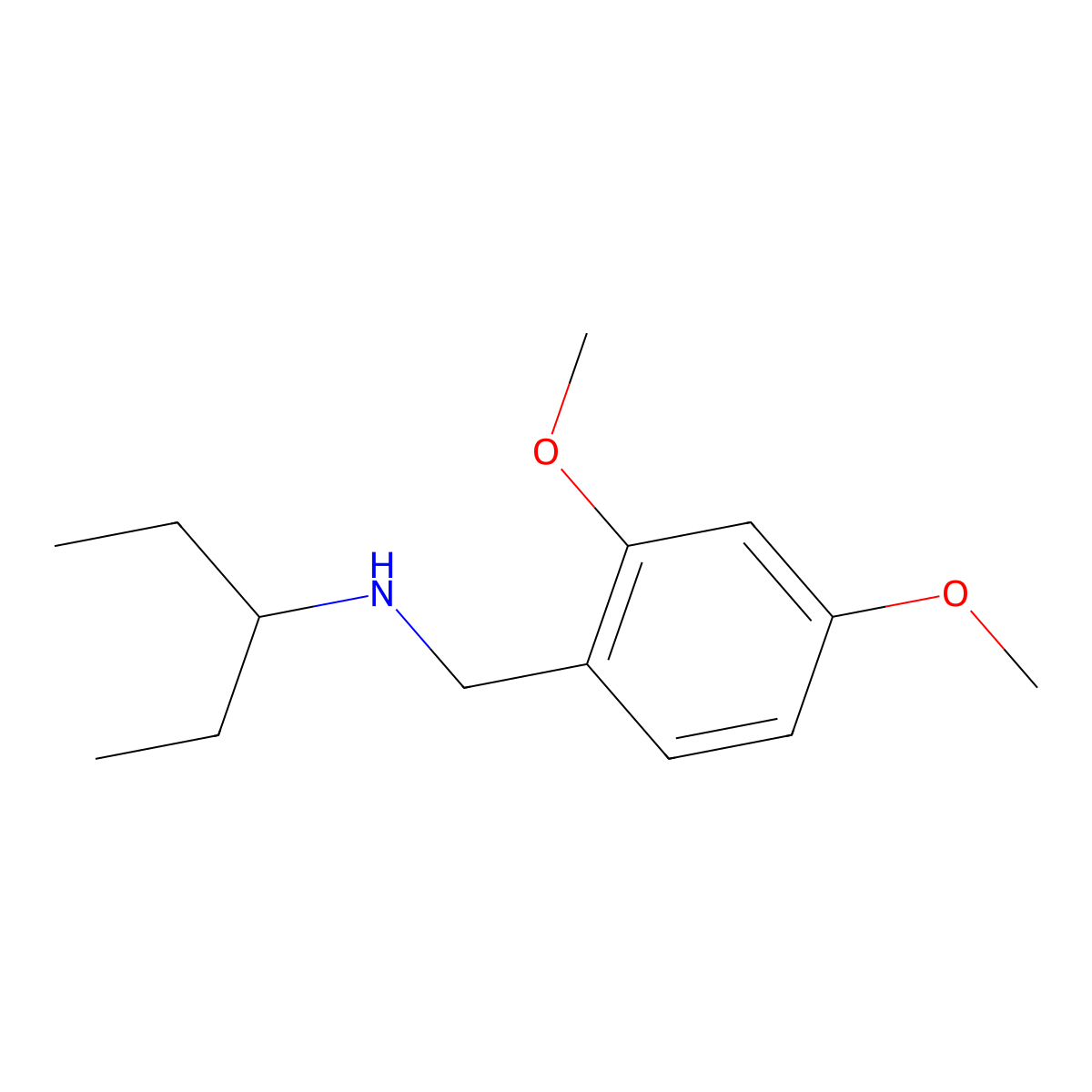 (2,4-Dimethoxybenzyl)(1-ethylpropyl)amine molecular structure, CAS 416891-71-9