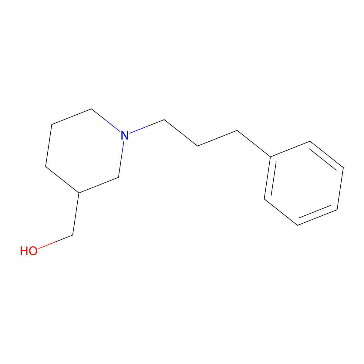 [1-(3-Phenylpropyl)piperidin-3-yl]methanol molecular structure, CAS 416892-18-7