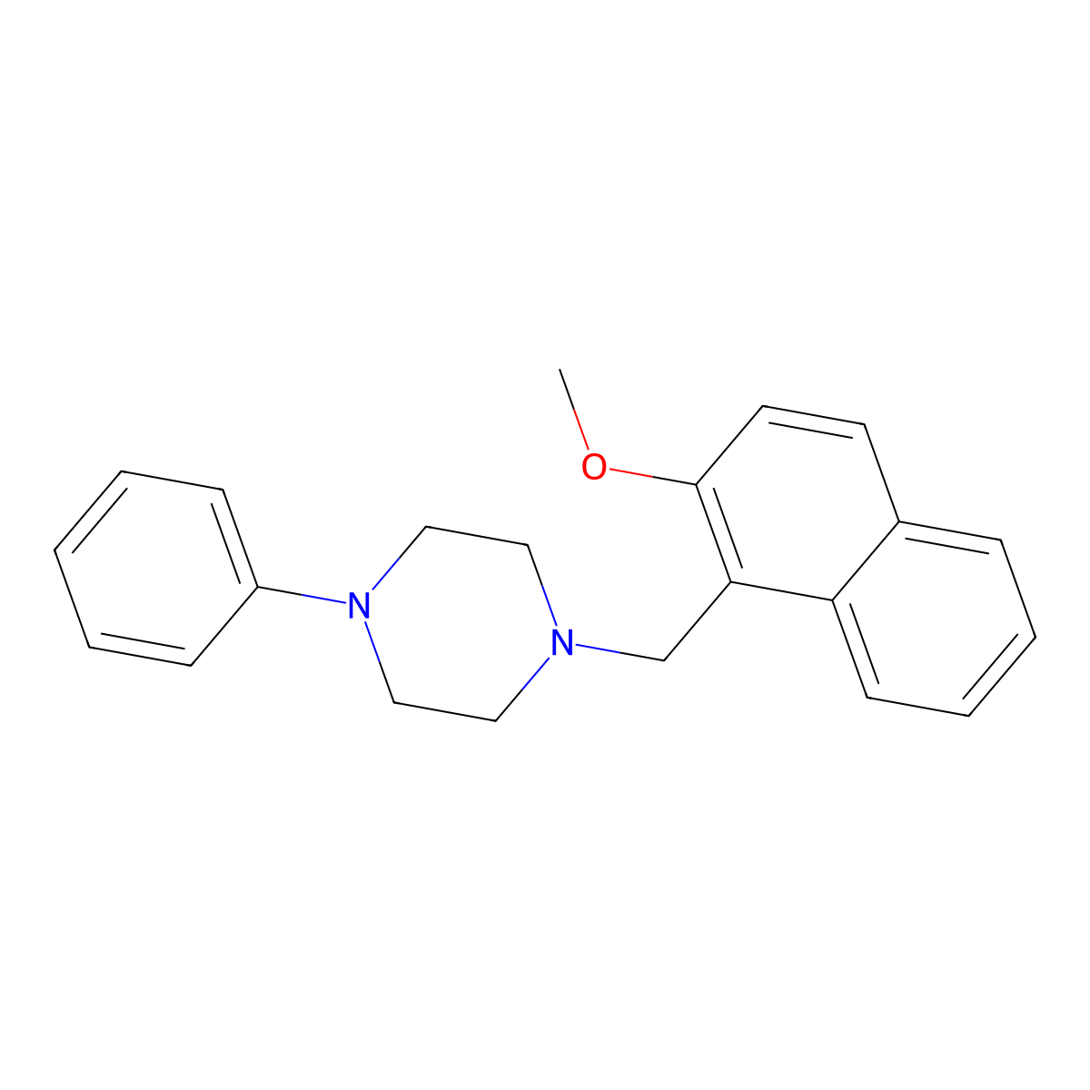 1-[(2-Methoxynaphthalen-1-yl)methyl]-4-phenylpiperazine molecular structure, CAS 416892-28-9