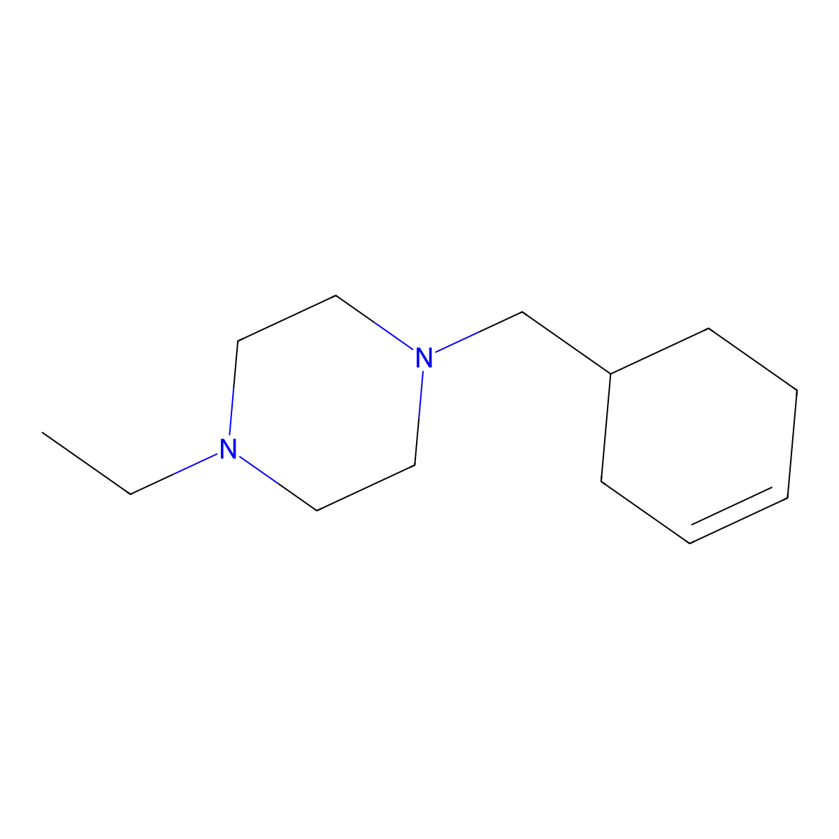 Piperazine, 1-(3-cyclohexen-1-ylmethyl)-4-ethyl-(9CI) molecular structure, CAS 416892-67-6