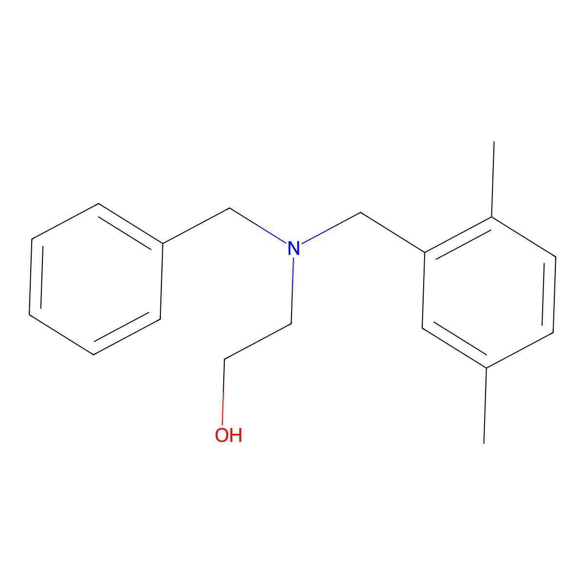 2-(Benzyl((2,5-dimethylphenyl)methyl)amino)ethan-1-ol molecular structure, CAS 416893-05-5