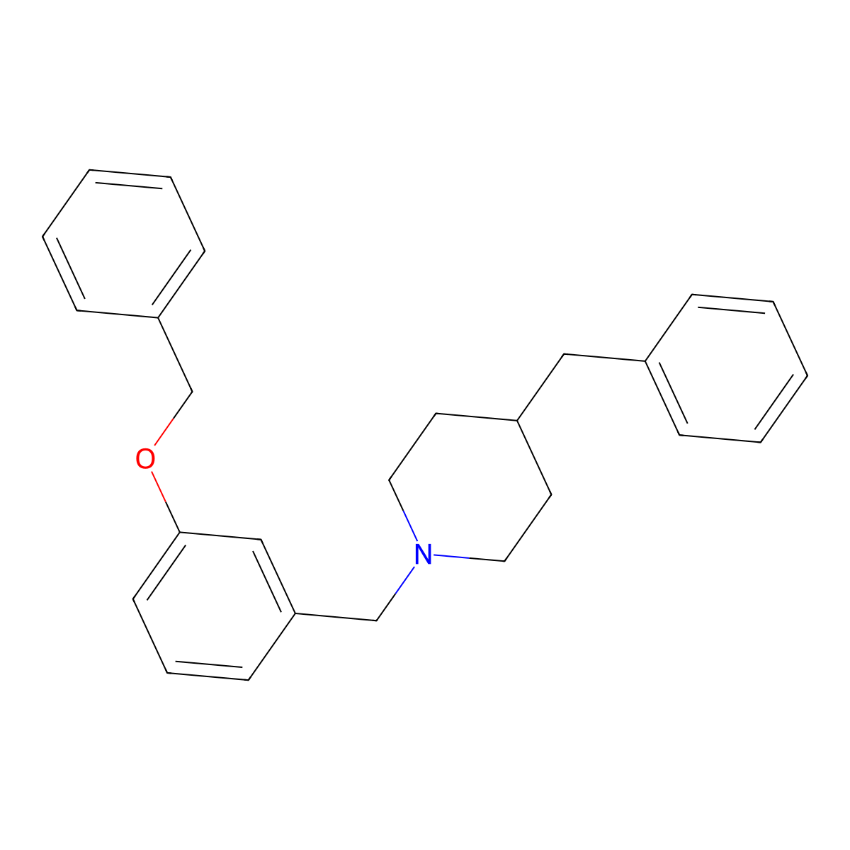 4-Benzyl-1-[(3-phenylmethoxyphenyl)methyl]piperidine molecular structure, CAS 416894-36-5