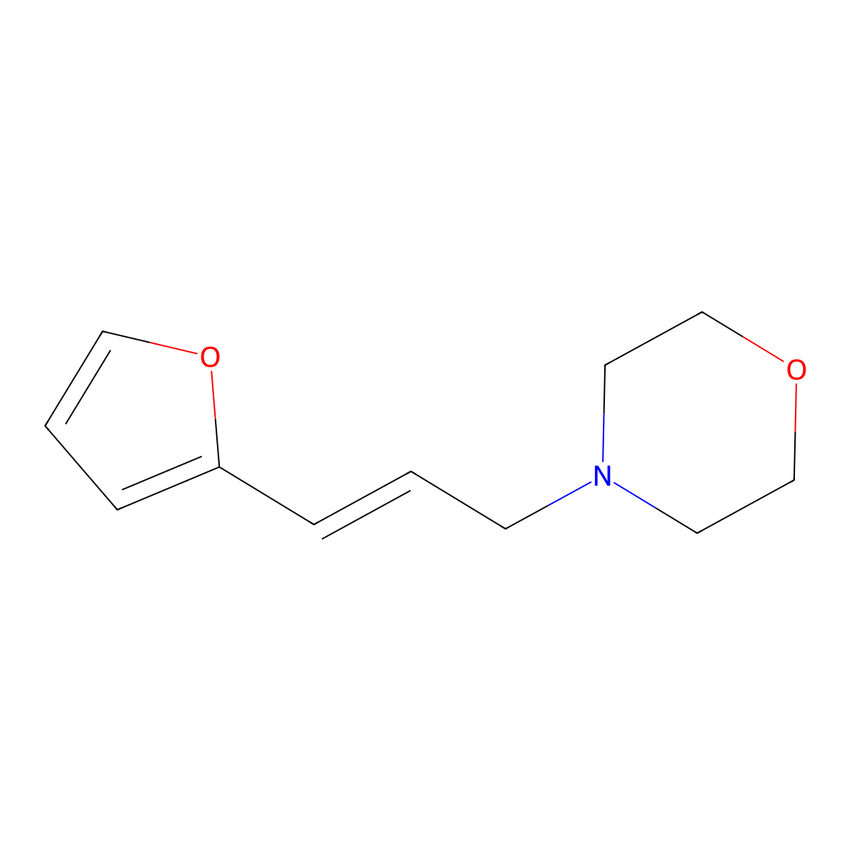 4-[3-(2-Furanyl)-2-propen-1-yl]morpholine molecular structure, CAS 416894-49-0