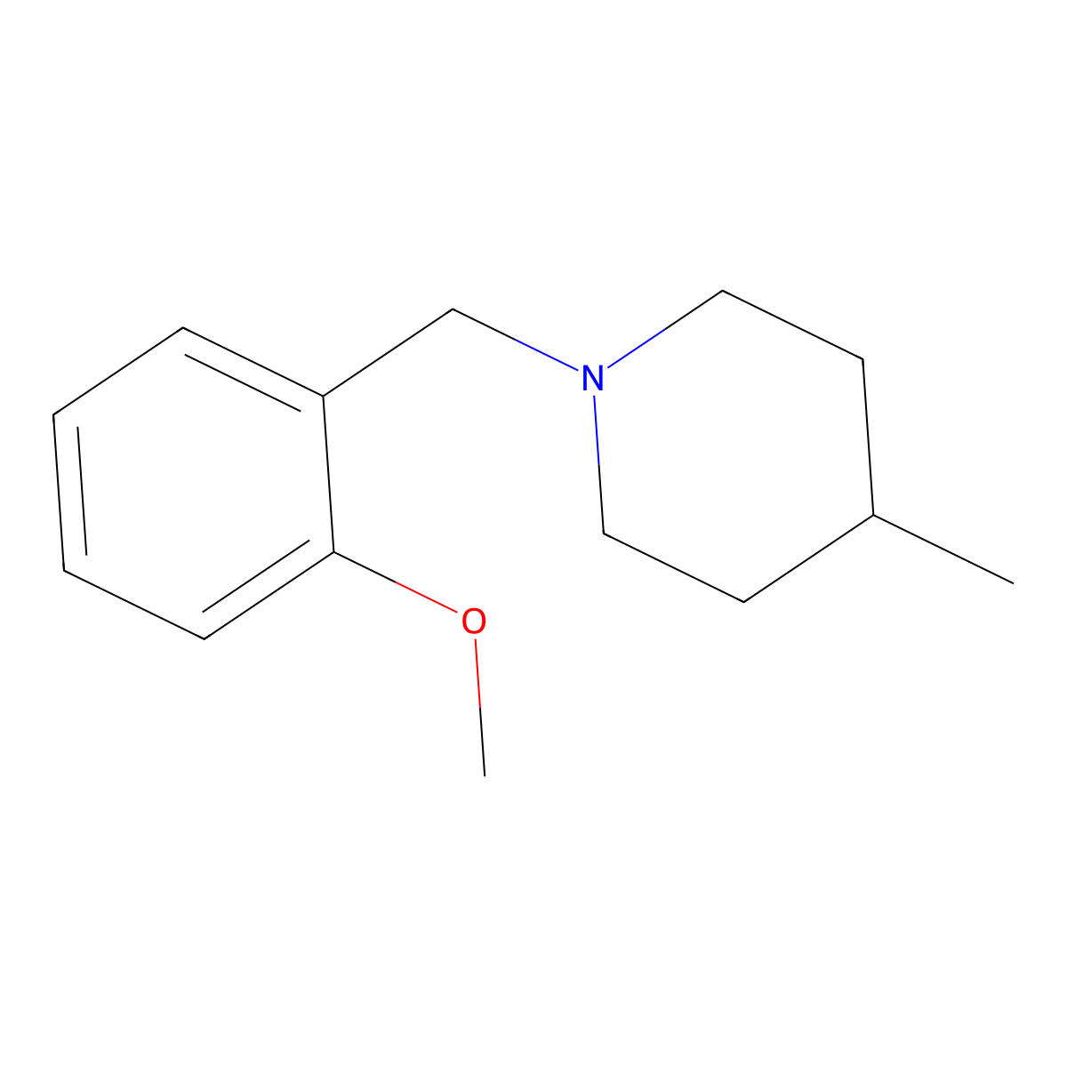 1-(2-Methoxybenzyl)-4-methylpiperidine molecular structure, CAS 416894-62-7