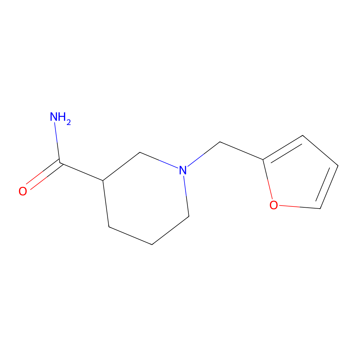 1-(2-Furylmethyl)-3-piperidinecarboxamide molecular structure, CAS 416894-68-3
